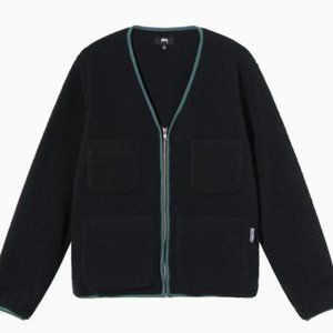 Stussy Polar Fleece Cardigan - Black